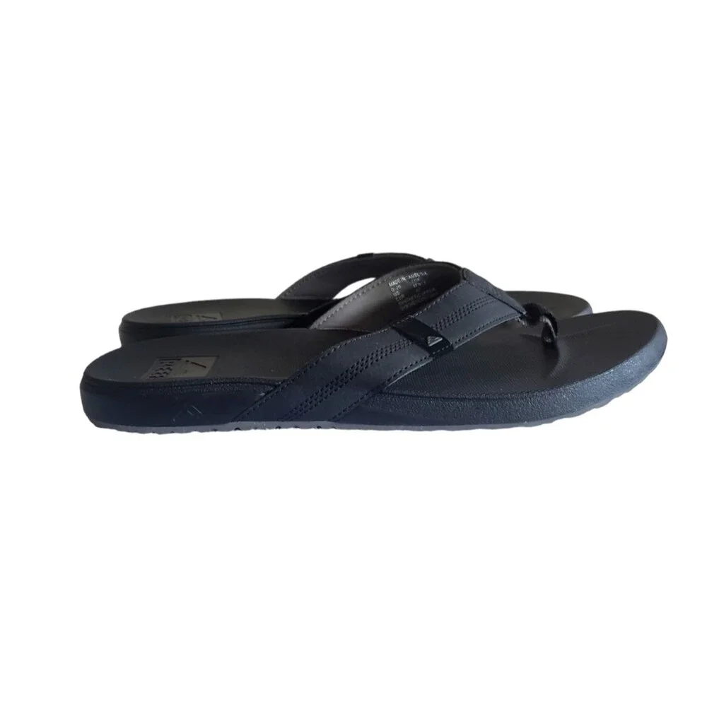 Reef Men's Cushion Phantom Flip-Flop Thong Sandals Black Size 12 NEW